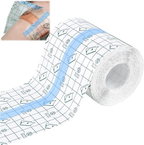 15CM x 10M Benda Trasparente Impermeabile, Cerotti Elastici Fissaggio,Pellicola Tatuaggi,Bendaggio Antiallergico,Trasparentes Nastro per Medicazione,Pellicola per Ferite, Sport, Bagno