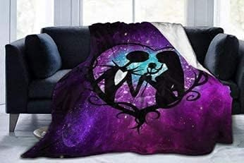 Nightmare Coperta natalizia ultra morbida, in pile di flanella, stagione estiva, leggera, per soggiorno, camera da letto, amanti di San Valentino (L(203 x 152 cm)