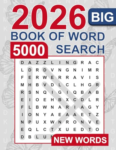 Big Book of Word Search – 5000 New Words: Relaxing Word Search Puzzle Book for Adults and Seniors | Large Print and Anti Eye Strain | Giant and Fun Word Find for Adults