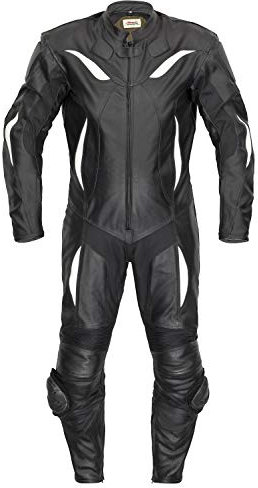 Belezza Tuta in pelle nera bianca (64)