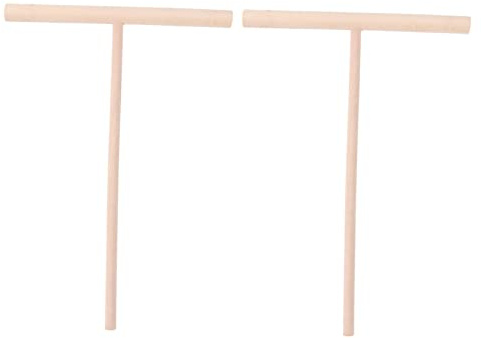 Luxshiny 2pcs Wooden Crepe Spreader T-shaped Pancake Tool for Even Dough Distribution Home Kitchen for Making Thin Crepes and Pancakes