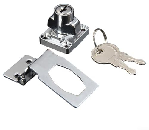 Jonikuper Cerradura de refrigerador de 90 grados, cerradura de cajón, cerradura de puerta de armario, cerradura de armario del hogar, para bloquear puertas de cobertizo, armarios, cajas de muebles