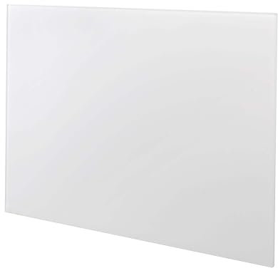Radi8 Industries Panel de calefacción por infrarrojos | (600 × 600) 320 W (220-240 V/50 Hz), vidrio rectangular, serie blanca, calentador de pared de bajo consumo, perfecto para baños, pasillos y