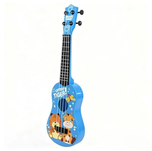 42cm Guitare Enfant Guitares et Instruments à Cordes pour Enfants, Guitare ukulélé pour Enfants avec 4 Cordes Ajustables (Bleu Profond)