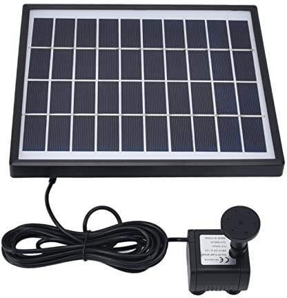Vvikizy Premium ABS Solenergi Fontänpump med Anti-tilltäppningsfunktion för Pooler och Vattenparker, Solenergi Flytande Fontän IP68-säker för Trädgårdar och Vattendekoration