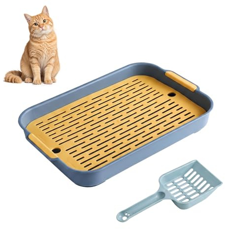 INNAL Esquinero Conejo Bandeja Conejo con Pala Arenero Conejos 27 x 18.5 x 4cm Inodoro de Animales Fácil de Limpiar Pequeños Bandeja de Arena para Animales Pequeños, Hámster, Chinchillas