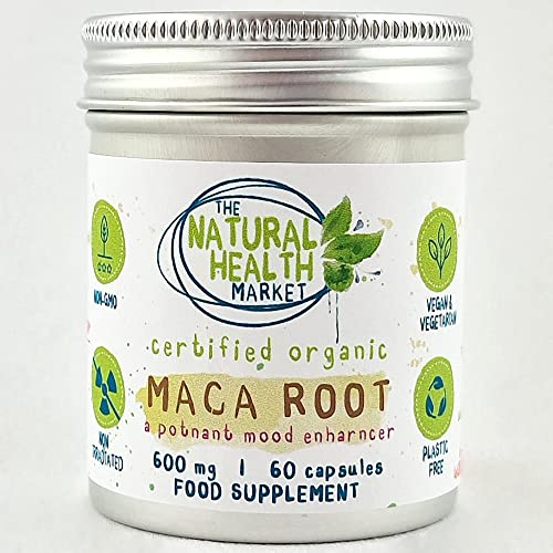 Organic Maca Root Capsules 600mg 60 Capsules By The Natural Health Market • Soil Association Organic Certified