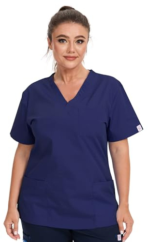 JONATHAN UNIFORM Blouse Medicale Femme V Col 3 Poches Manche Courte Hopital