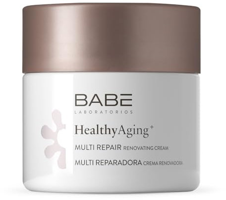 Laboratorios Babé - Multi Reparadora | HealthyAging+ | Crema Facial Hidratante De Noche Renovadora 50 ml | Nutritiva | Regeneradora | Aspecto Joven | Colágeno | Piel Sensible| Antiarrugas