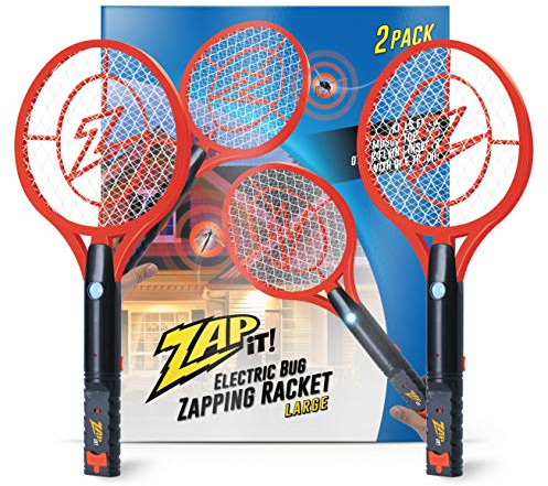 ZAP IT! Bug Zapper Rechargeable Bug Zapper Racket, 4,000 Volt, USB Charging Cable, 2 Pack