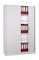 Rolladenschrank Jalousieschrank Aktenschrank Büroschrank Stahlschrank 195x120x46cm, abschließbar und komplett montiert, GRAU RAL 7035