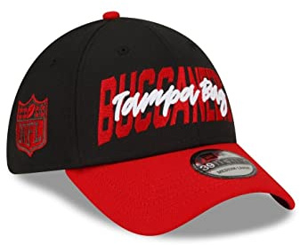 New Era Tampa Bay Buccaneers 2022 NFL Draft Black Red 39Thirty Stretch Cap - M - L