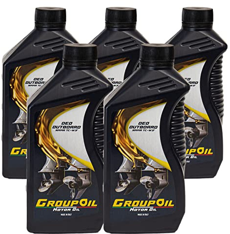 Lubrificanti GROUPOIL 5X1L OUTBOARD NMMA TC-W3® sviluppato per motori a 2 tempi fuoribordo raffreddati ad acqua