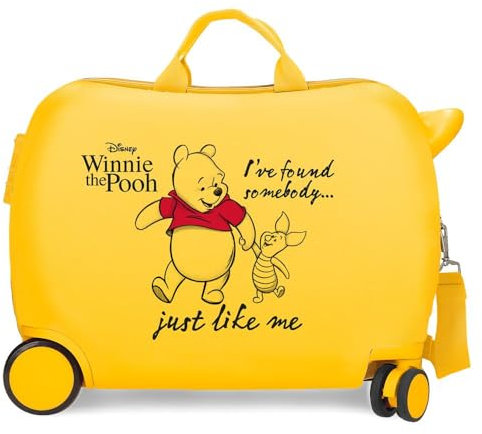 Disney Winnie The Pooh Kinderkoffer, Ocker, 50 x 39 x 20 cm, starr, ABS-Kombinationsverschluss, seitlich 78 l, 1,8 kg, 4 Räder, Handgepäck, gelb, Kinderkoffer