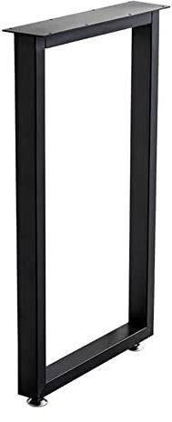 WORDFUN Pied De Table Basse Rectangulaire, Pieds De Table De Bureau en Acier, Pieds De Meuble pour Table À Manger, 70/100cm De Haut, Pieds De Table en Métal Industriel, Profil Carré