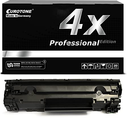 EuroPro Toner 4X kompatibel für HP LaserJet P1101 P1102 P1103 P1104 P1106 P1107 P1108 P1109 ersetzt CE285A 85A