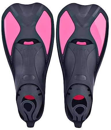 Gcroet 1 par simfenor kort träning simfötter dykning snorkling, fenor för barn vuxna 23 cm