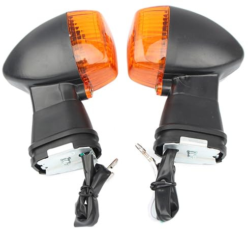 Motorcycle Indicators Front Rear Motorcycle Turn Signal Indicator Lights Fit Use For Kawasaki Ninja ZX-6R ZX6R ZX-7R ZX-9R ZX9R ZX10R ZX-10R ZX-12R ZX12R Motorbike Indicators ( Color : Front Amber )