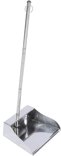 Virsus Paletta in Metallo Zincato, Alta 86 cm e Larga 26 cm, Impugnatura ergonomica con Gancio Portascopa, Paletta Alzaimmondizia Antiruggine per Raccolta Foglie, Polvere -2417F