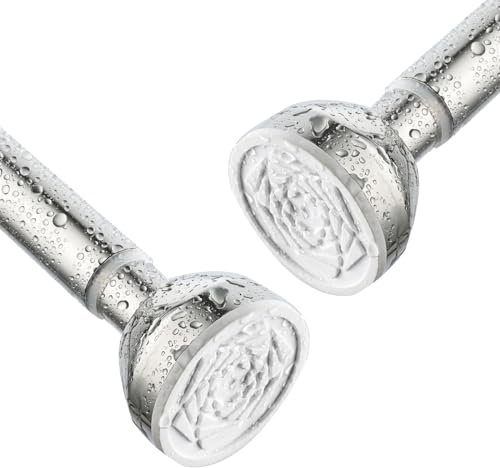 Shower Curtain Pole 115-185cm, Extendable Tension Rod for Curtains No Drill, Stainless Steel Curtain Poles Adjustable Shower Curtain Rail Shower Pole for Bathroom,Window, Closet