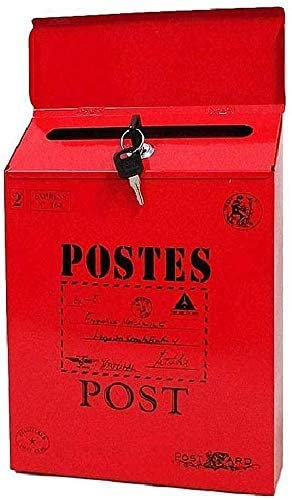 PNAJFUEL Brevlåda, Brevlåda Burar Postlåda Låsbar Brevlåda Antik Amerikansk Retro Postvykortslåda