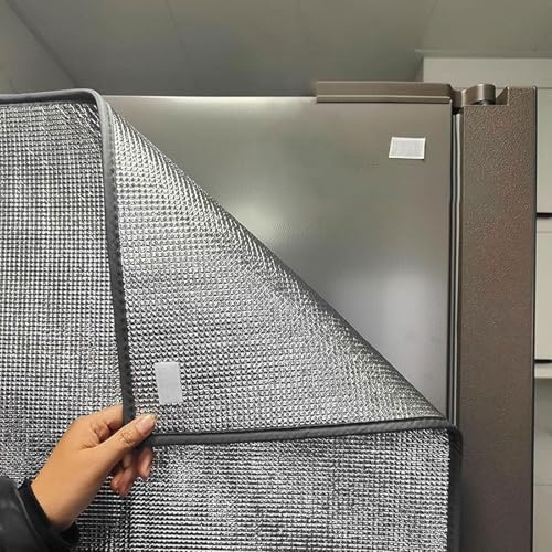 Enigmaire Copertura Universale for Frigorifero,Pellicola Protettiva Solare for Frigorifero,Copertura Isolante in Alluminio per Congelatore,Impermeabile,Aderente,per patii,balconi e Cortili