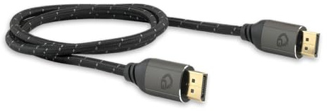 OEHLBACH GAMING DisplayPort 2.1 kabel 2,0 m – 80 Gbit/s UHBR20, 8K 240 Hz, 4K 540 Hz, HDR10, FreeSync, G-Sync, DSC, för avancerade spelare, streamer och skapare