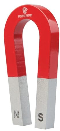 Traditional Alnico Horseshoe Magnet for Science, Education, Experiments, Students, and Teachers - 1kg Pull - 75mm x 39mm x 8mm - Pack of 20