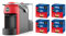 Lavazza, A Modo Mio Jolie, Kaffeemaschine mit 64 Kaffeekapseln Crema und klassischem Geschmack, leise, abnehmbare Tassenablage, automatische Abschaltung, waschbare Komponenten, Rot