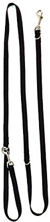 Blue-9 Multi-Function Hands Free Dog Leash, Double Attachment 6 Foot Adjustable Lead for Obedience, Running, and Agility Training, Made in The USA, Black, Small/Medium