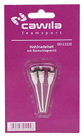 Cawila Ballnadel mit Rückschlagventil, 3er Set, für gängige Ballpumpen/Bälle geeignet (Fussball, Basketball, Volleyball, Handball)
