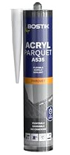 Bostik Joint Acryl Parquet – Gris Anthracite – Mastic Colle Acrylique Spécial Parquet – Finition Pour Parquet et Sols Stratifiés – Séchage rapide – Ponçable & Compatible Tous Vernis – 300 ml