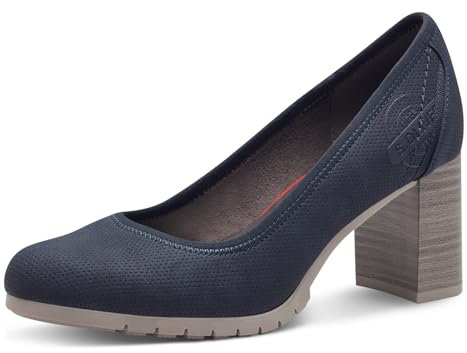 s.Oliver Damen Pumps mit Blockabsatz Elegant, Blau (Navy), 39 EU