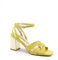Azarey - Sandalias color lima de tacón metalizado - Zapato de salón con tacón fino y brillante (Metalizado - 38)