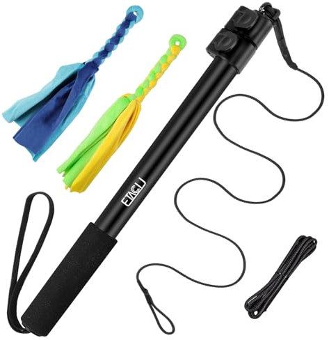 ETACCU Reizangel für Hunde, Reizangel-Hunde Große Hunde & Kleine, Hundespielzeug Ausziehbar, 103cm Flirt Pole mit Hunde Seil Spielzeug