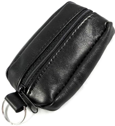 Charmoni - Portefeuille Homme - Porte Monnaie - Multi Poches - Double Zips - en Cuir véritable - pour Homme (1, Noir)