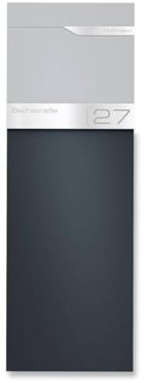 Metzler Briefkasten Ständer in RAL 7016 Anthrazit | Design Postkasten Standfuß aus verinktem Stahl | Briefkastenständer rostfrei und langlebig | Anna 1