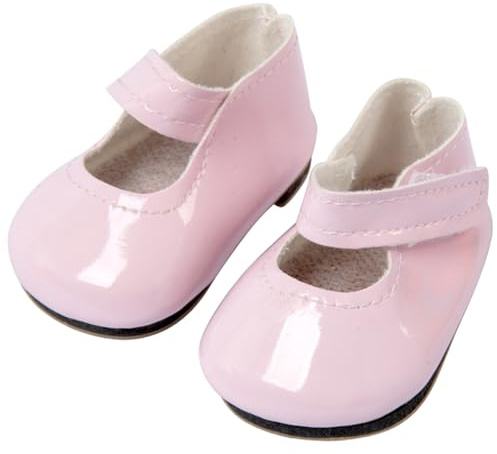 Chaussures de poupée pour poupées de 18 Pouces, Chaussures poupée bébé 1 Paire décoratives Mignonnes PU 18 Pouces Remplacement pour Mini Accessoires Maison, décoration intérieure