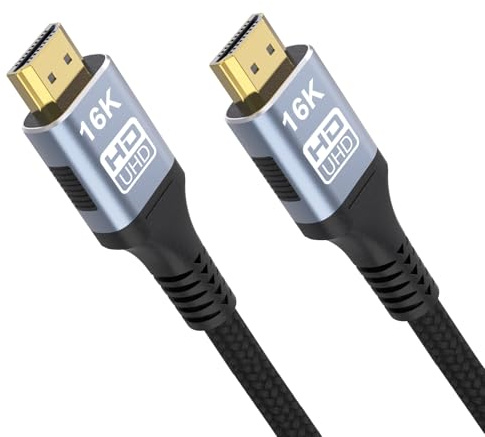 CAKOBLE Cavo HDMI 2.2 2 m,16K 12K 8K 4K | 96Gbps Ultra High Speed Cavo HDMI 4K@240Hz@360Hz/480Hz | eARC HDR10+ Dolby Vision/Atmos | HDCP 2.2 2.3 |Per PS5,Soundbar, PC, Per cavo hdmi 2.1