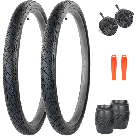 Neumático plegable de 24 pulgadas, 24 x 1,75 pulgadas, cubierta de bicicleta, bicicleta de repuesto plegable para bicicleta de montaña, repuesto para bicicleta de montaña, bicicleta infantil, Commuter