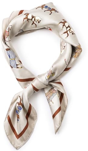 Ymapinc Colorful Western Horse Neck Scarf for Women, Square Silk Wrap, Horse Printed Bandanas Soft Head Scarf for Women