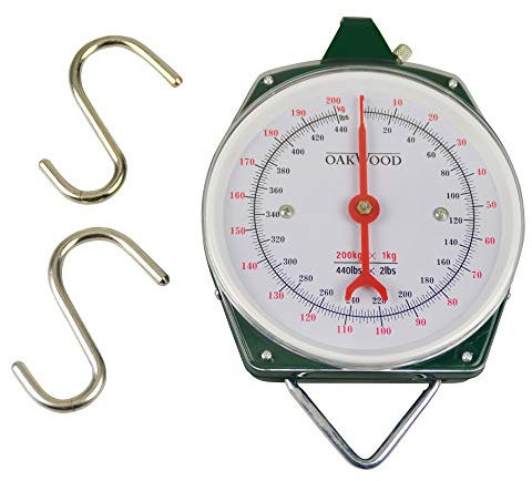 Oakwood Wildwaage 200kg 2xStahlhaken Zugwaage Hängewaage Fischwaage