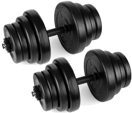 INNE Set d'haltères 40 kg 2 x 20 kg Différentes possibilités d'entraînement et de nombreux groupes musculaires pour la musculation