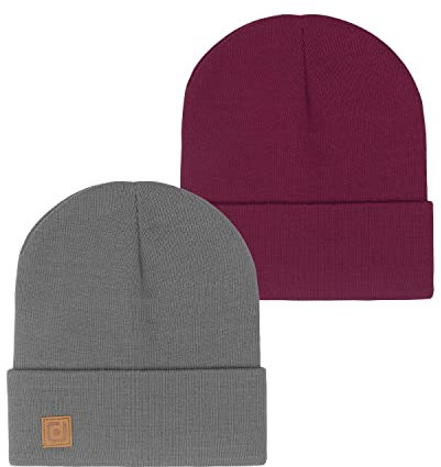 riverso Herrmössa RIVFabian utomhusmössa, stickad mössa, löpmössa, vintermössa, unisex, enfärgad, 100 % akryl, en storlek, Färgblandning 13, En Storlek