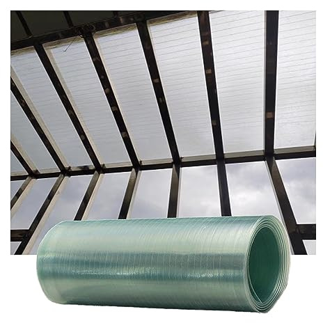 Polycarbonate Panel, 0.12 MM Glassfiber Sheets, Anti-UV Rainproof Waterproof Protection Clear Film, Greenhouse Carport Roof Lighting Panels, Easy To Bend ( Color : Width: 27.56 in , Size : 39.38 in )