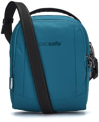 Pacsafe Unisex-Adult Metrosafe Ls100 3 Liter Anti Theft Crossbody/Shoulder Bag-Fits 7 Inch Tablet, Tidal Teal, One Size