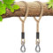 BeneLabel 2er Schaukel Befestigung Seil, 150cm Hängematte Aufhängung Gurt Baum Hängesessel Balkenbefestigung mit Haken für Indoor Outdoor Baumschaukel Nestschaukel, 1134kg/10mm Durchmesser,Naturtrikot
