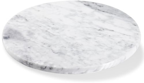 Sinsanye Marmor Tortenplatte Ø 30 cm, Rund Tortenplatte Kuchenplatte mit Drehfunktion zum Servieren, Natürlicher Marmor-Kuchen-Drehteller zum Präsentieren von Cupcakes, Käse, Gebäck und Keksen