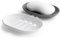 Oamwrae Lot de 2 Porte Savon en Silicone avec Drainage, Boite Savon Antidérapant et Portable, Porte Savon Salle de Bain, Douche, Cuisine (Gris et Blanc)