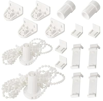 KGDUYC 2 Set Kit di Riparazione per Tende a Rullo（17mm/PVC) Accessori per Riparare Tende ecc(Bianco)